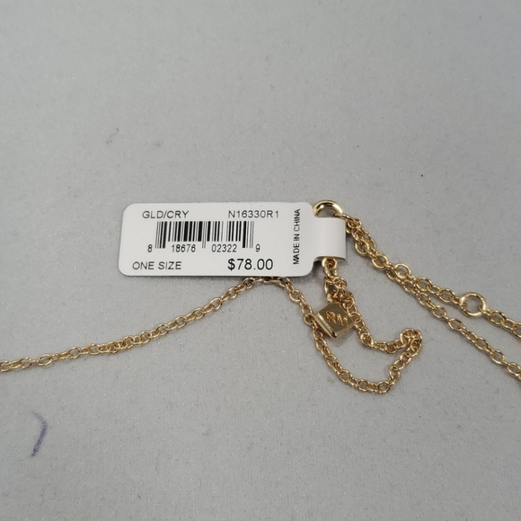 Rebecca Minkoff Crystal Cone Y Necklace (Gold Toned/Crystal) - Picture 5 of 8